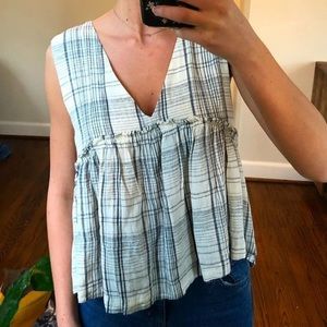 Urban Outfitters Plaid BabyDoll Tank